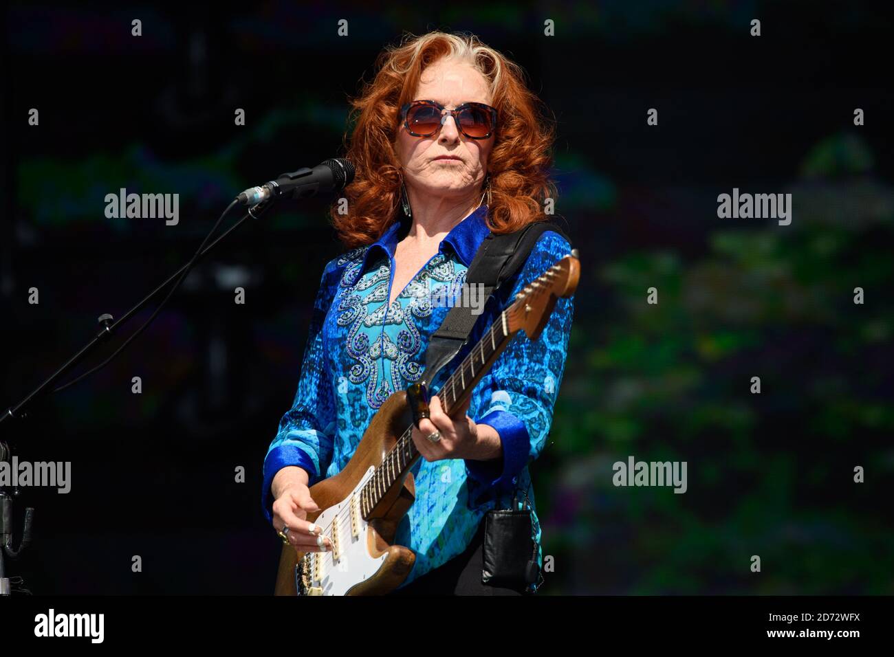 Bonnie Raitt se présente au festival de l'été britannique à Hyde Park à Londres. Date de la photo: Dimanche 14 juillet 2018. Le crédit photo devrait se lire: Matt Crossick/ EMPICS Entertainment. Banque D'Images