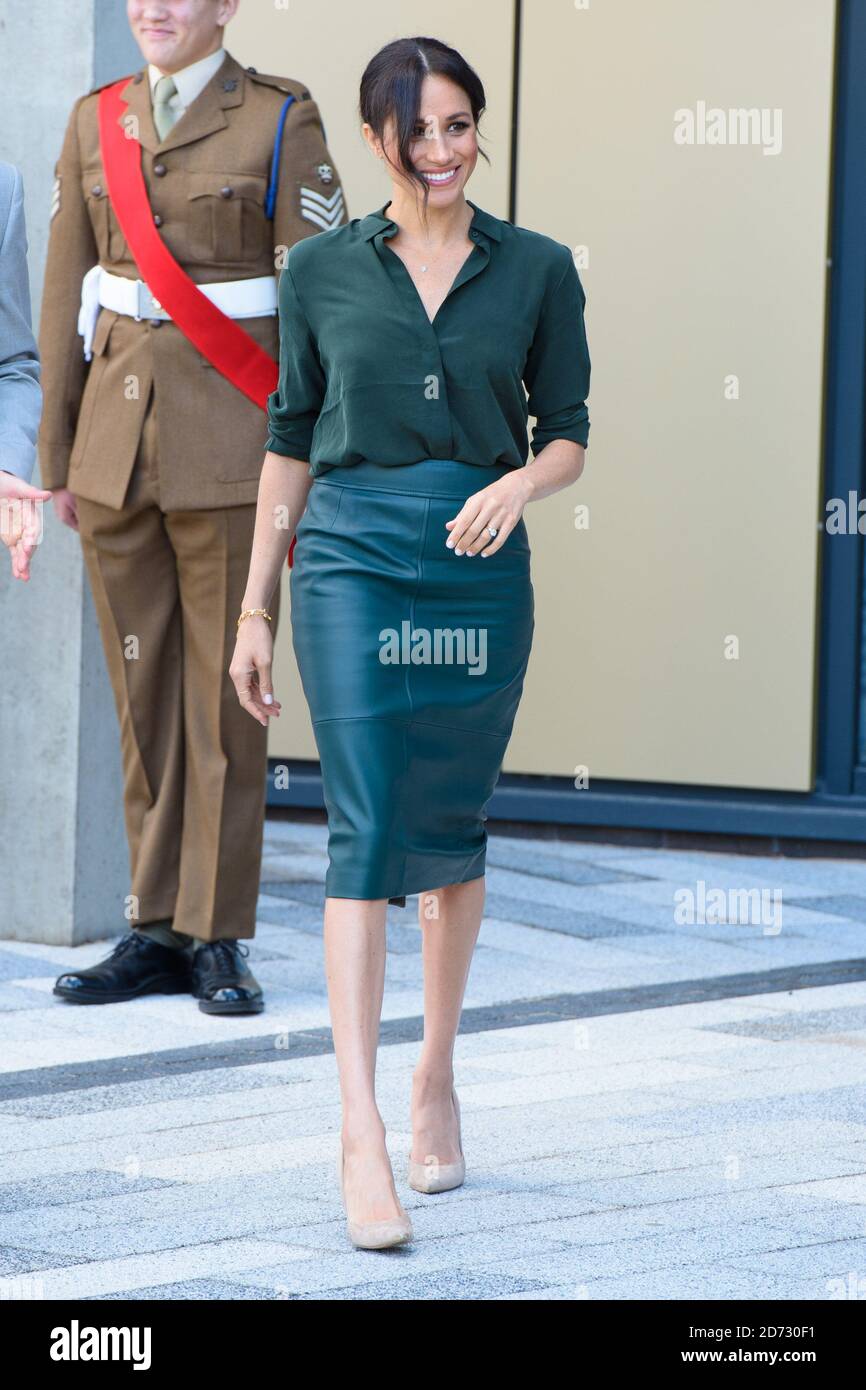 Meghan Markle, la duchesse de Sussex, arrive à l'Université de Chichester, Bognor Regis, West Sussex, dans le cadre de leur première visite officielle conjointe à Sussex. Date de la photo: Mercredi 3 octobre 2018. Le crédit photo devrait se lire: Matt Crossick/ EMPICS. Banque D'Images