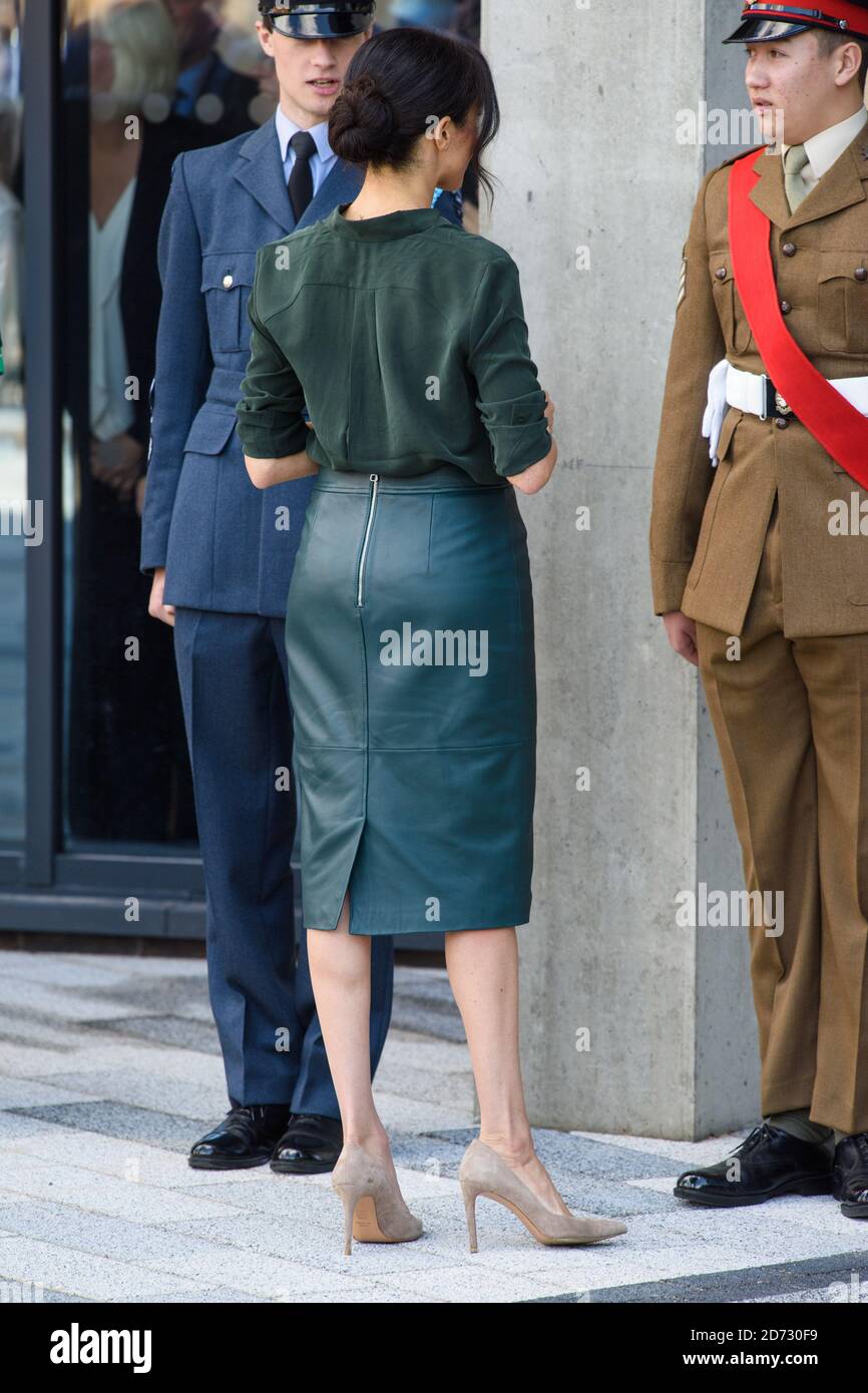 Meghan Markle, la duchesse de Sussex, arrive à l'Université de Chichester, Bognor Regis, West Sussex, dans le cadre de leur première visite officielle conjointe à Sussex. Date de la photo: Mercredi 3 octobre 2018. Le crédit photo devrait se lire: Matt Crossick/ EMPICS. Banque D'Images
