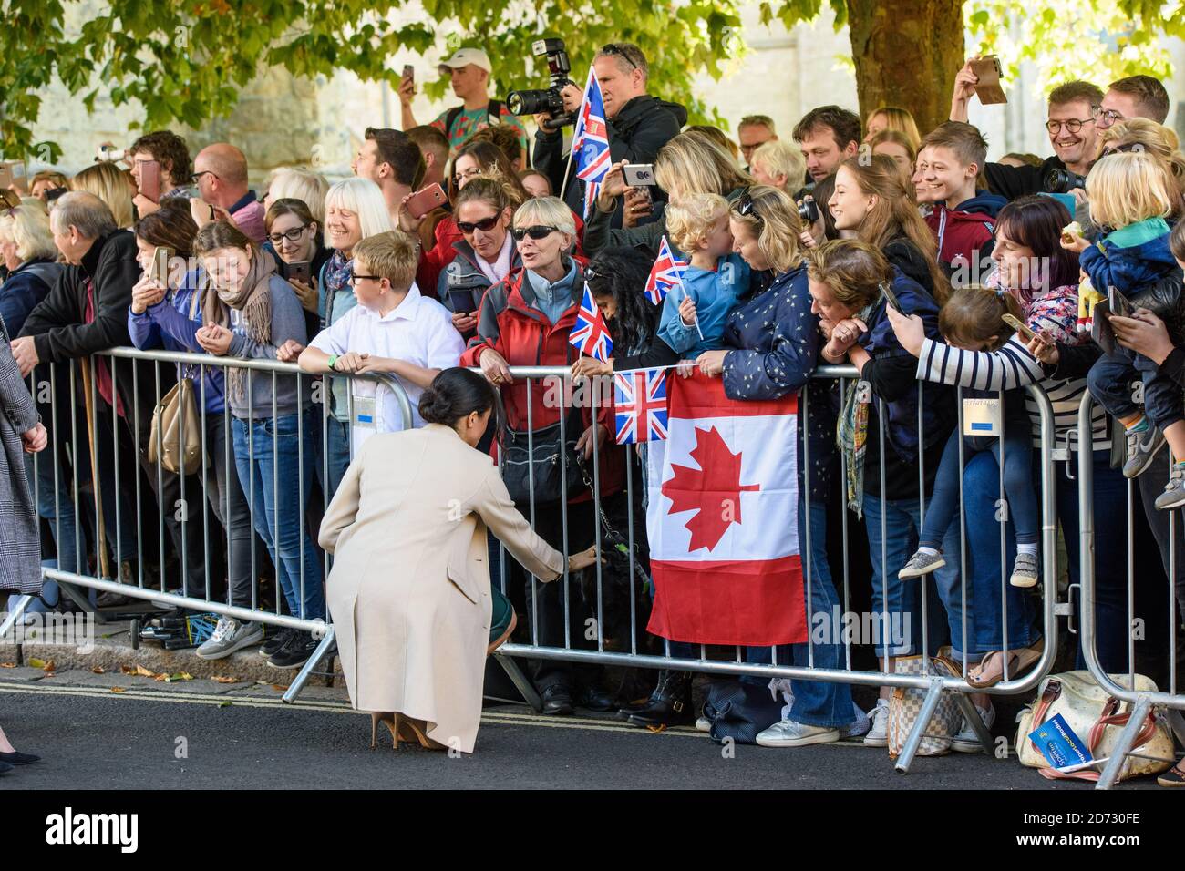 Meghan Markle, la duchesse de Sussex, à l'occasion d'un tour à pied à la Maison EDE, rue West, Chichester, dans le cadre de leur première visite officielle conjointe à Sussex. Date de la photo: Mercredi 3 octobre 2018. Le crédit photo devrait se lire: Matt Crossick/ EMPICS. Banque D'Images