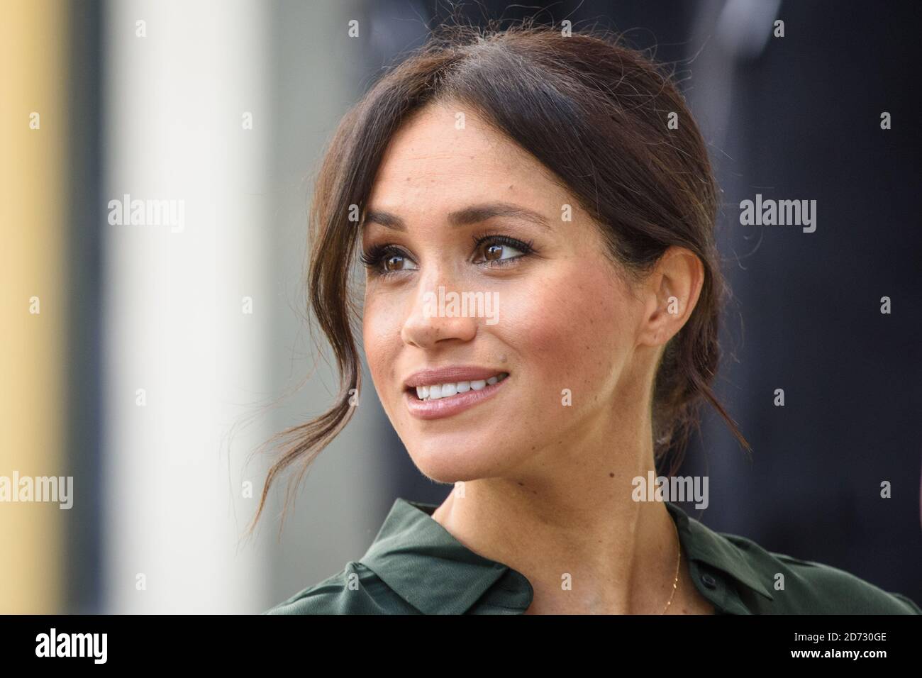 Meghan Markle, la duchesse de Sussex, arrive à l'Université de Chichester, Bognor Regis, West Sussex, dans le cadre de leur première visite officielle conjointe à Sussex. Date de la photo: Mercredi 3 octobre 2018. Le crédit photo devrait se lire: Matt Crossick/ EMPICS. Banque D'Images