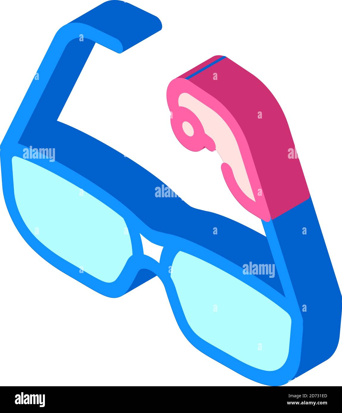 lunettes avec appareil auditif gadget icône isométrique illustration  vectorielle Image Vectorielle Stock - Alamy