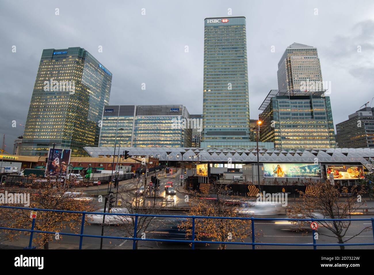 Le siège social de Londres compte plusieurs banques et institutions financières, dont KPMG, HSBC et Barclays, à Canary Wharf, dans l'est de Londres. De nombreuses banques déplacent leurs actifs de Londres vers d'autres villes de l'UE face à l'incertitude sur le Brexit. Date de la photo: Lundi 3 décembre 2018. Le crédit photo devrait se lire: Matt Crossick/ EMPICS Entertainment. Banque D'Images