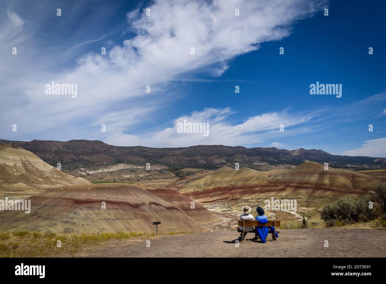 The Painted Hills, un site géologique dans le comté de Wheeler, en Oregon, qui est l'une des trois unités du monument national John Day Fossil Beds Banque D'Images