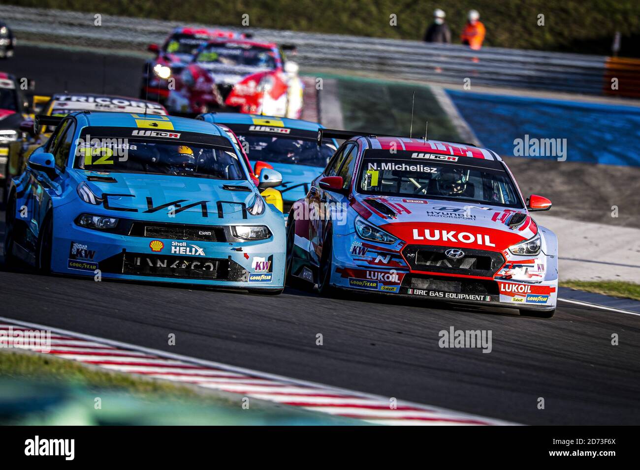 2 URRUTIA Santiago (ury), Cyan Performance Lynk and Co, Lynk and Co 03 TCR, action, 01 MICHELISZ Norbert (hun), Hyundai BRC N LUKOIL Squadra Corse, H Banque D'Images