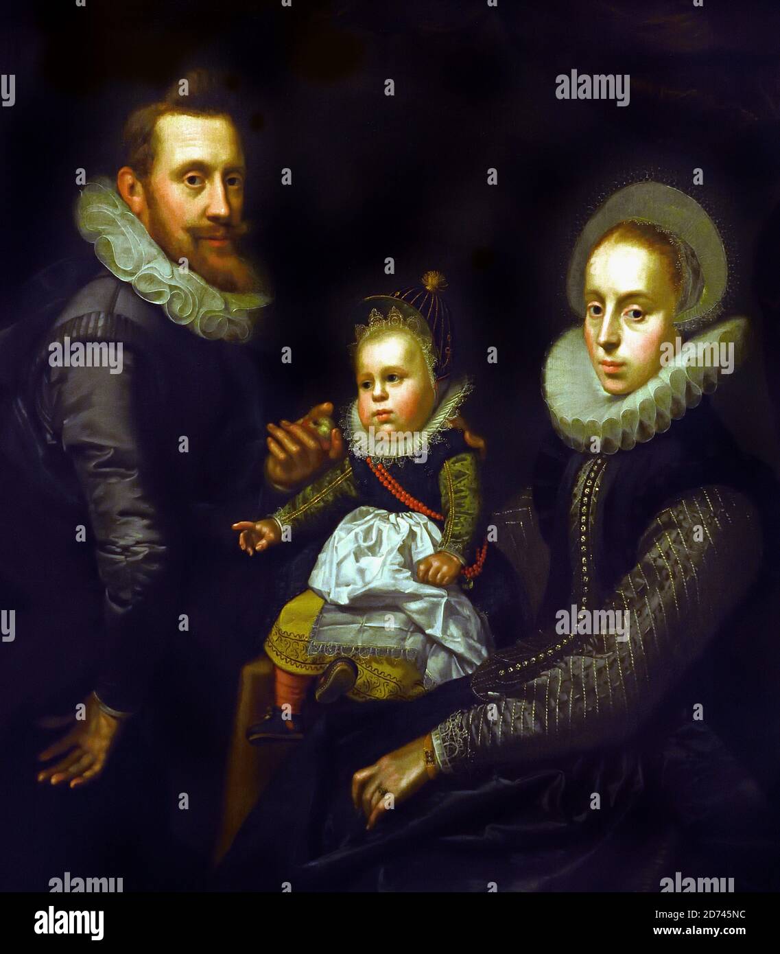 Portrait de famille 1609 par Pieter Isaacsz 1569-1625, The, pays-Bas, néerlandais, Banque D'Images