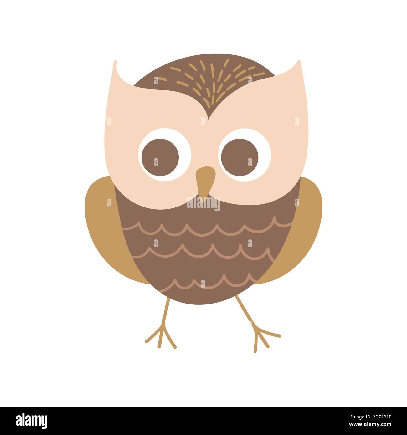 Chouette Chouette Chouette Oiseau De Bois Drole Isole Sur Fond Blanc Illustration Vectorielle Image Vectorielle Stock Alamy