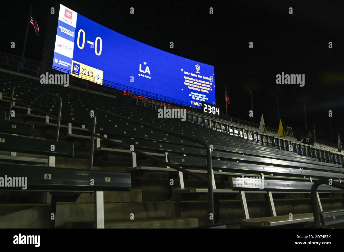 Carson, États-Unis. 18 octobre 2020. Vue d'ensemble générale de Dignity Health Sports Park sans fans lors d'un match de soccer de la MLS, le dimanche 18 octobre 2020, à Carson, en Californie. La Galaxie de Los Angeles a battu les Whitecaps de Vancouver 1-0. (Photo par IOS/Espa-Images) crédit: European Sports photo Agency/Alay Live News Banque D'Images