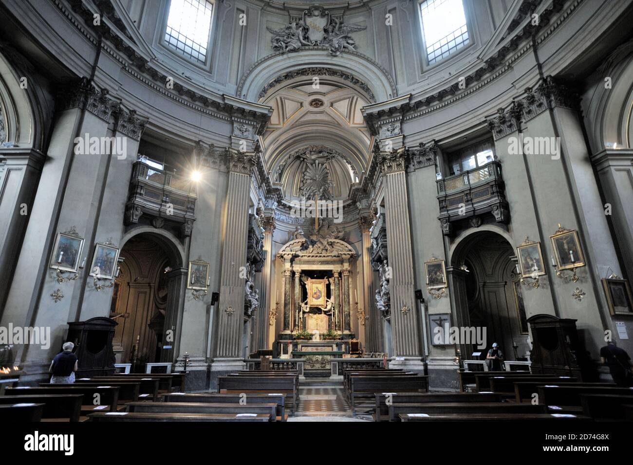 Italie, Rome, église Santa Maria dei Miracoli Banque D'Images
