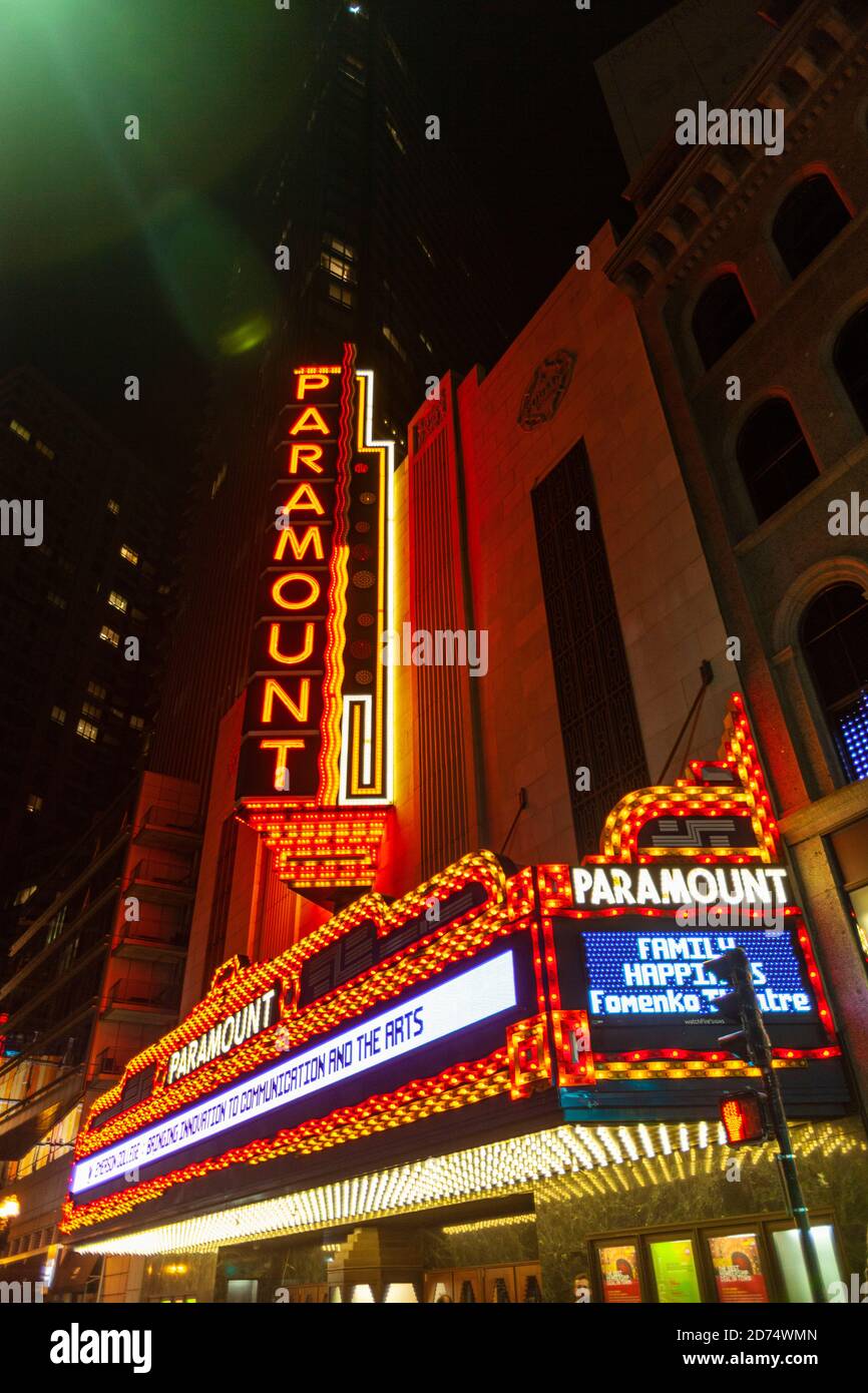 Théâtre art déco Emerson Paramount Center, Boston, Massachusetts, États-Unis Banque D'Images