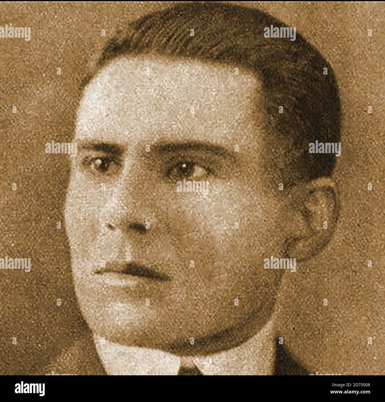 Portrait du tueur de police Leo Rogers--- le 16 mai 1923, Leo Rogers, un criminel de carrière de 21 ans, s'est échappé du tribunal de district de Nipissing, à North Bay. Parmi les posses, on compte Fred Lefebvre, policier en civil, Joe Bourke, l'agent Robb et Sgt. McGovern l'a poursuivi. Une fois localisé, une bataille nocturne d'armes à feu a commencé et Sgt. William McGovern a été blessé . À l'aube, la bataille se poursuivait et Fred Lefebvre fut mortellement blessé.Sgt. John Urquhart a également été tué. Finalement, Rogers a été abattu. Banque D'Images