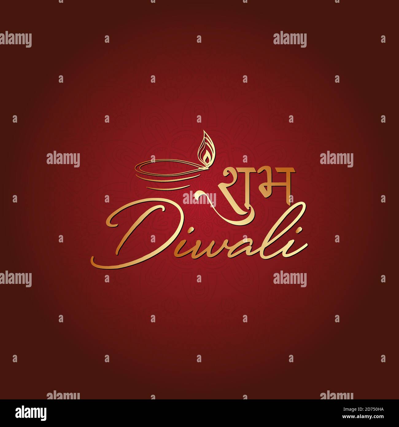 Dipawali est écrit en hindi ce qui signifie le festival des lumières. Illustration vectorielle du festival Diwali Diya Lamp. Paysage urbain indien en arrière-plan. Illustration de Vecteur