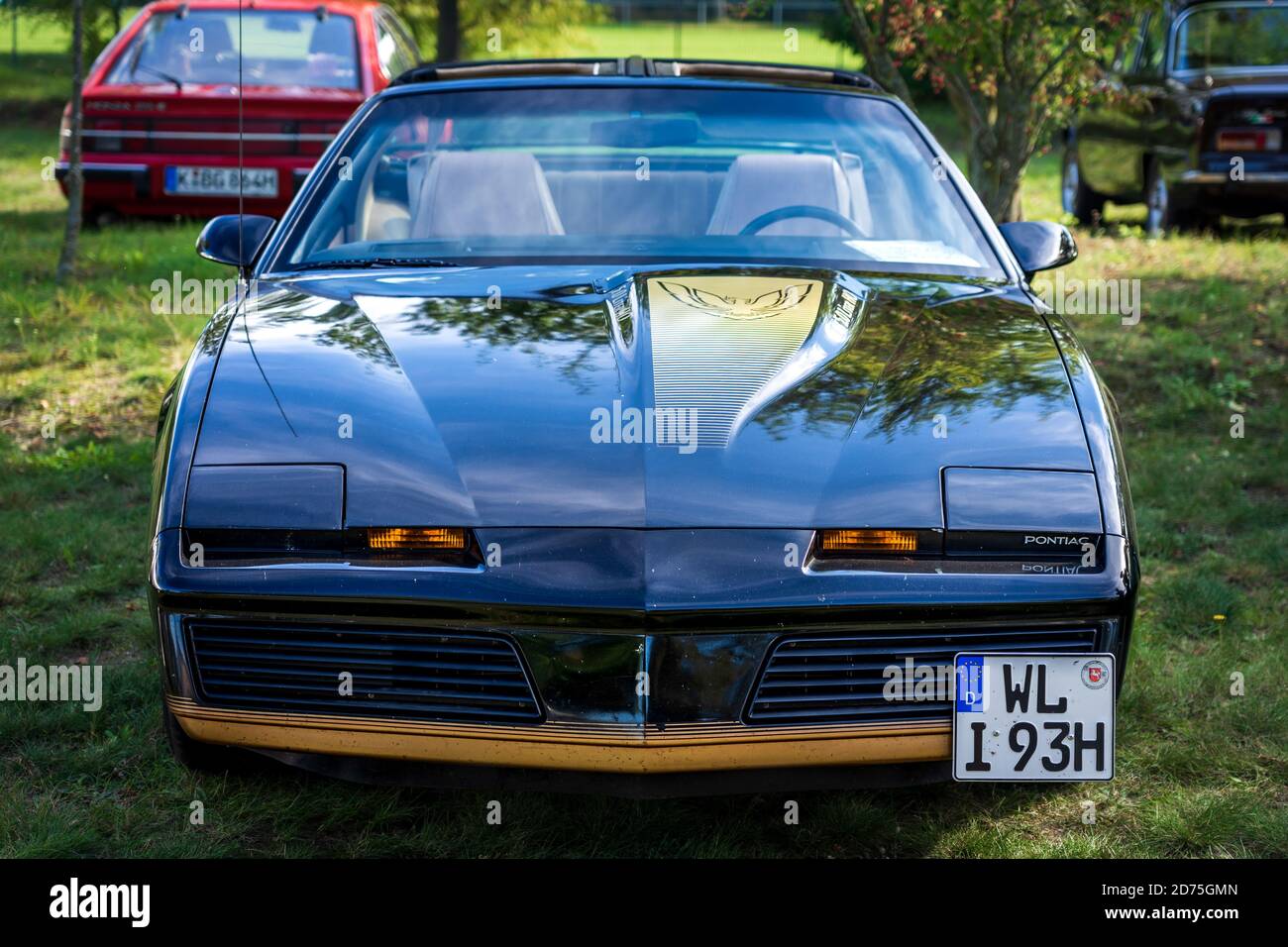 PAAREN IM GLIEN, ALLEMAGNE - 03 OCTOBRE 2020: Muscle car Pontiac Firebird Trans Am, 1984. Die Oldtimer Show 2020. Banque D'Images