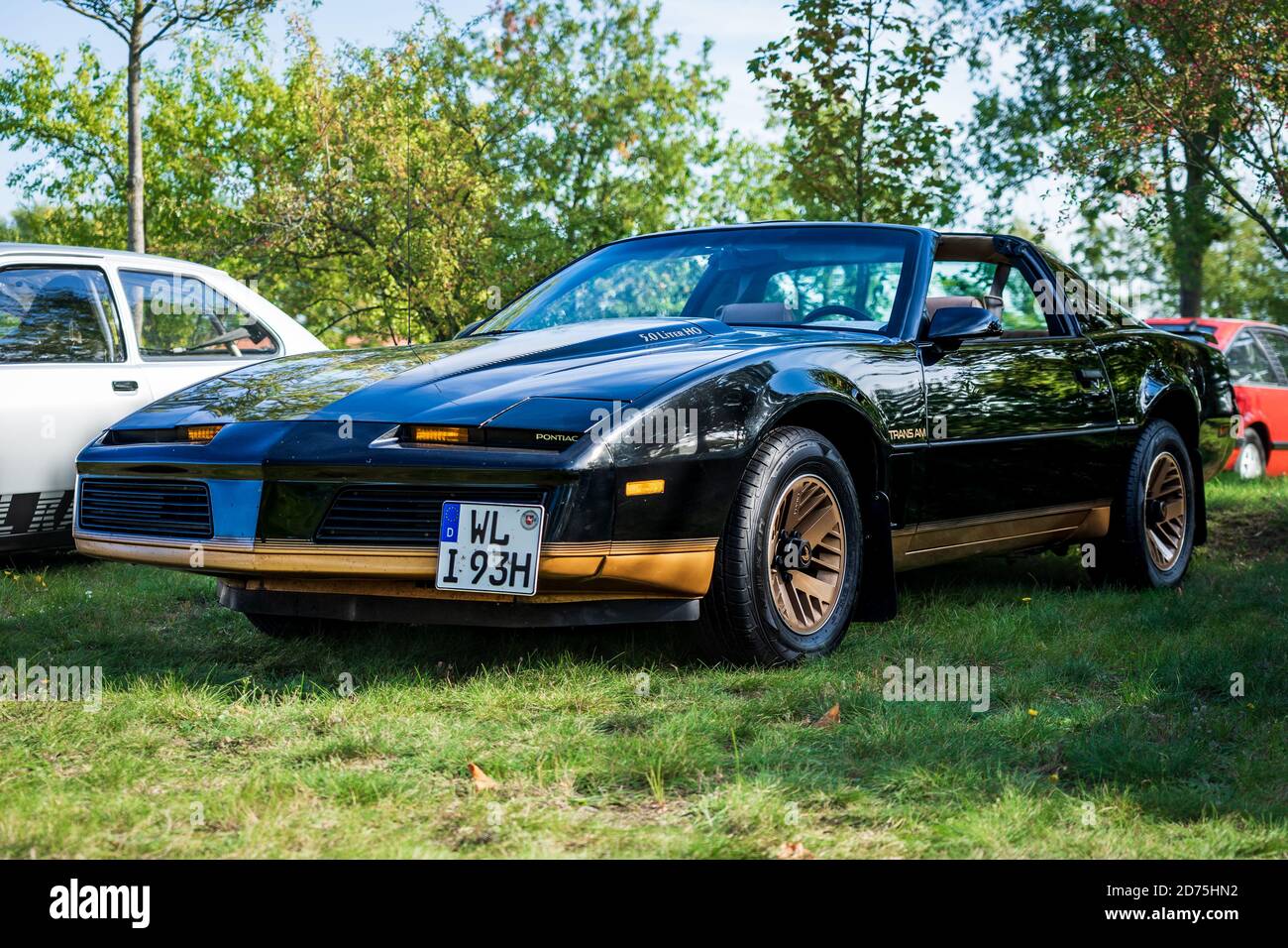 PAAREN IM GLIEN, ALLEMAGNE - 03 OCTOBRE 2020: Muscle car Pontiac Firebird Trans Am, 1984. Die Oldtimer Show 2020. Banque D'Images