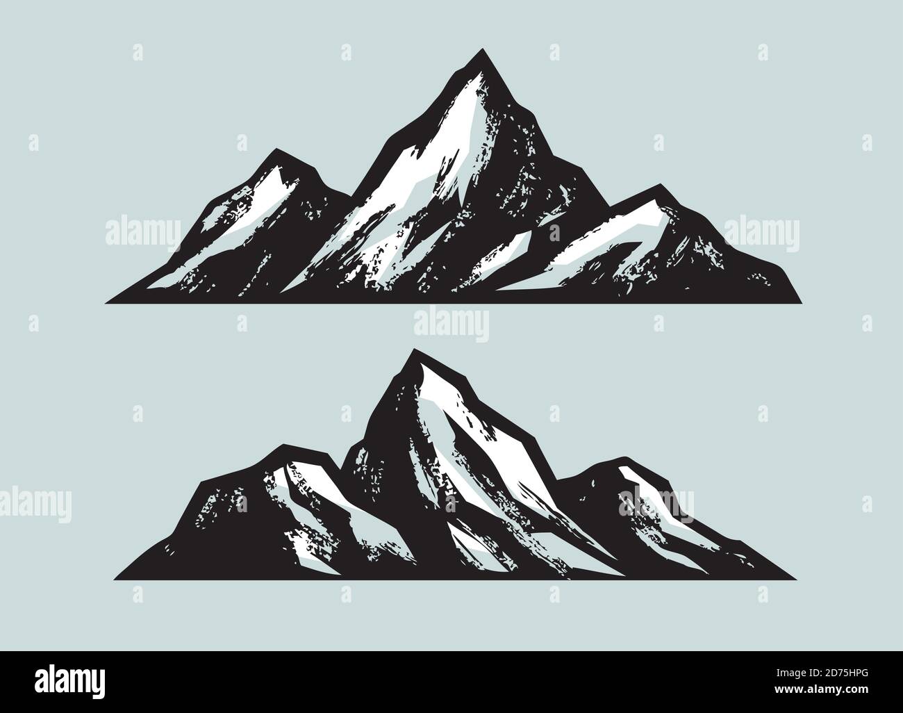 Montagnes. Escalade, alpinisme dessin illustration vectorielle Illustration de Vecteur