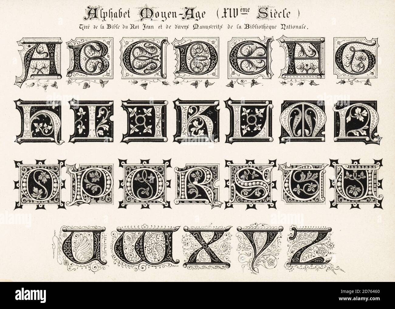 Lettrines moyen âge alphabet Banque de photographies et d'images à haute  résolution - Alamy