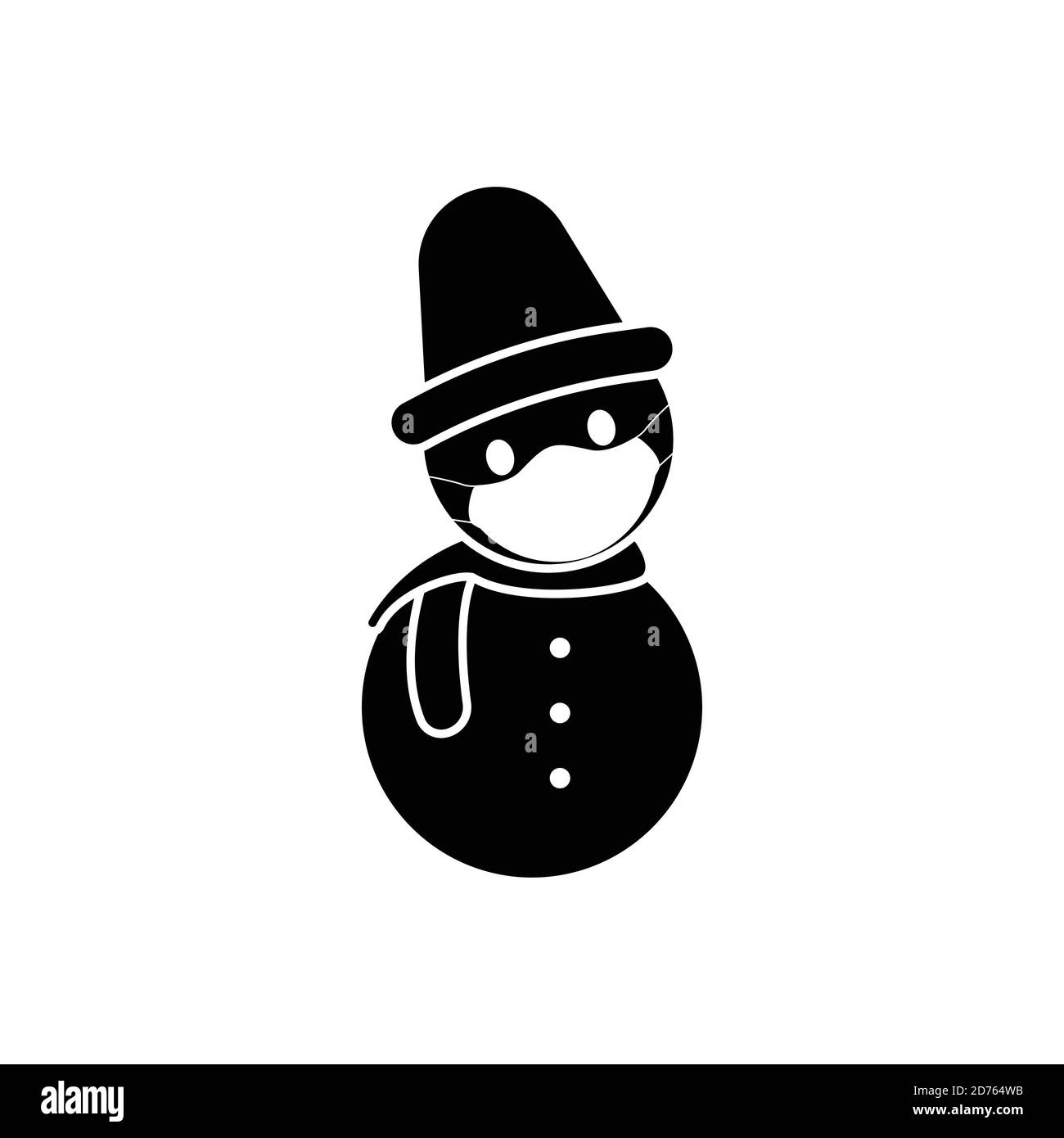 icône bonhomme de neige utilisant un masque. symbole hiver. Vecteur de modèle de conception Illustration de Vecteur icône bonhomme de neige utilisant un masque. symbole hiver. Vecteur de modèle de conception Illustration de Vecteur