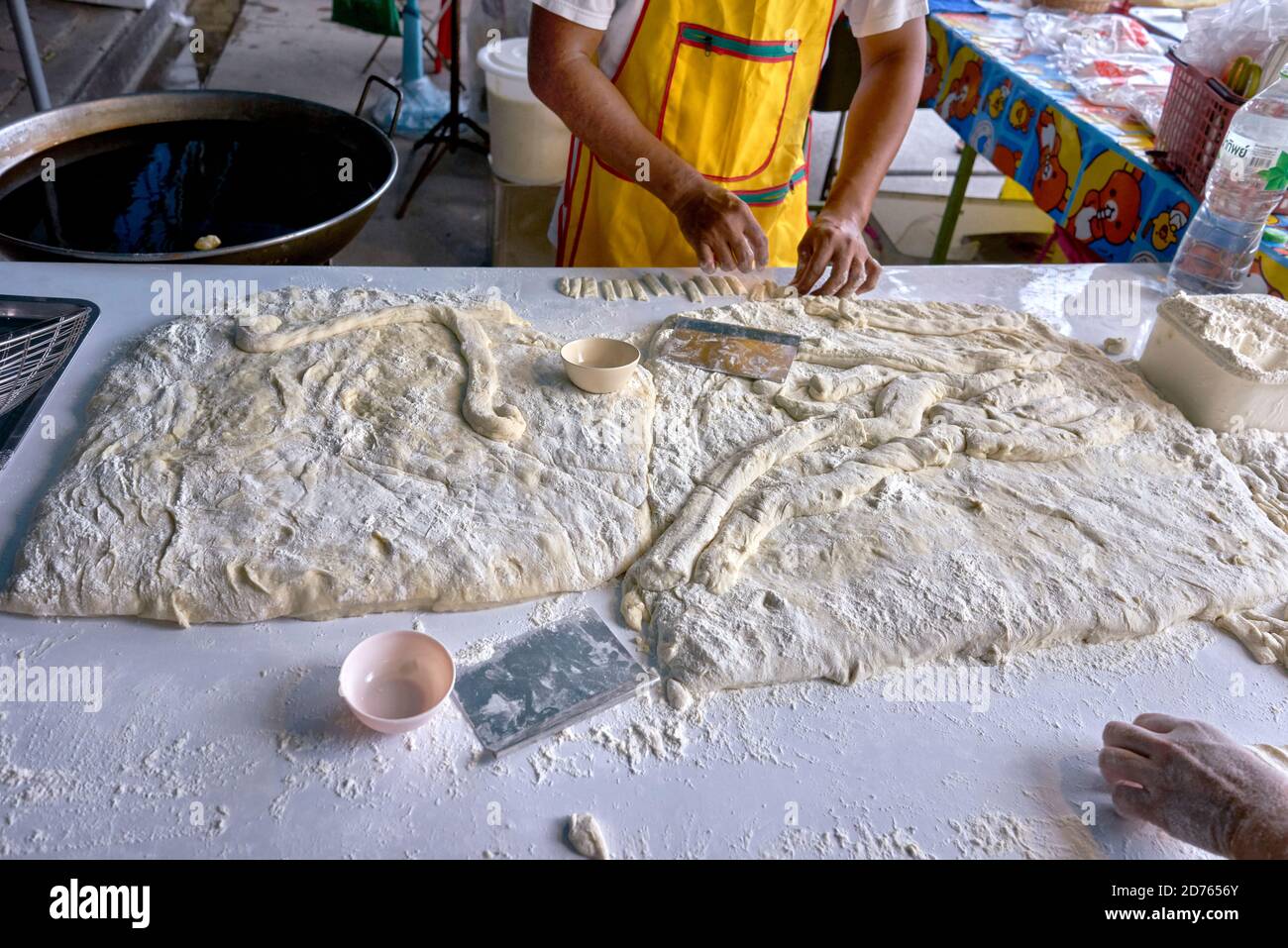 Baker, fabrication de pain, Thaïlande Banque D'Images