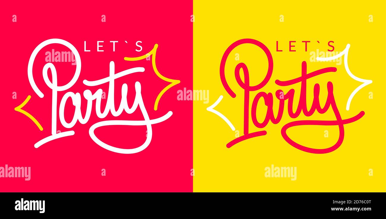 La calligraphie écrite à la main abstraite permet l'illustration du vecteur de partie. Typographie Illustration comme logotype Illustration de Vecteur