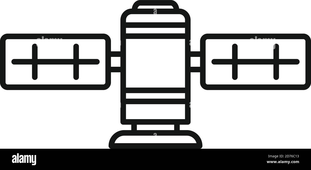 Icône de diffusion par satellite. Icône vectorielle de vecteur satellite pour la conception Web isolée sur fond blanc Illustration de Vecteur