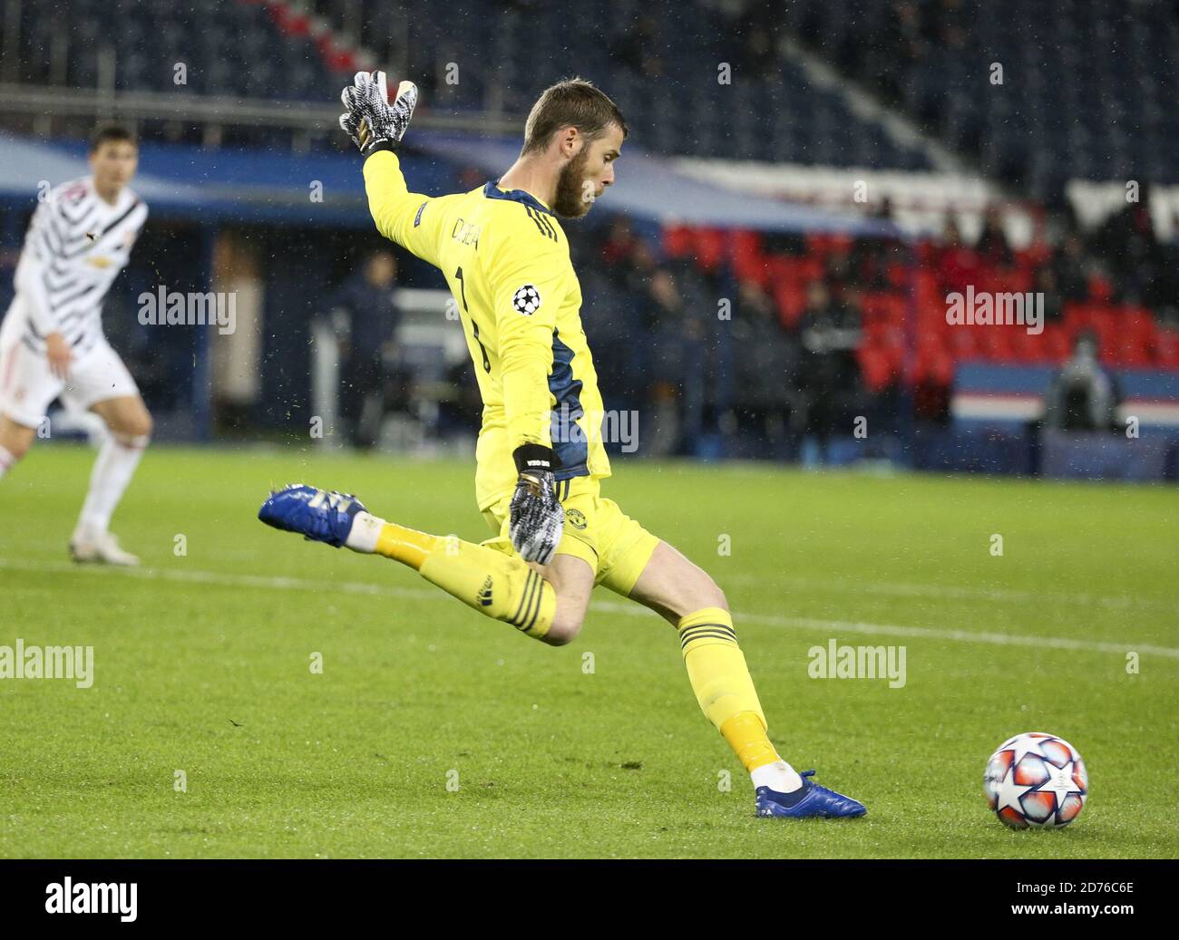 Le gardien de but de Manchester a Uni David de Gea lors de l'UEFA Champions League, Group Stage, match de football du Groupe H entre Paris Saint-Germain (PSG) a Banque D'Images