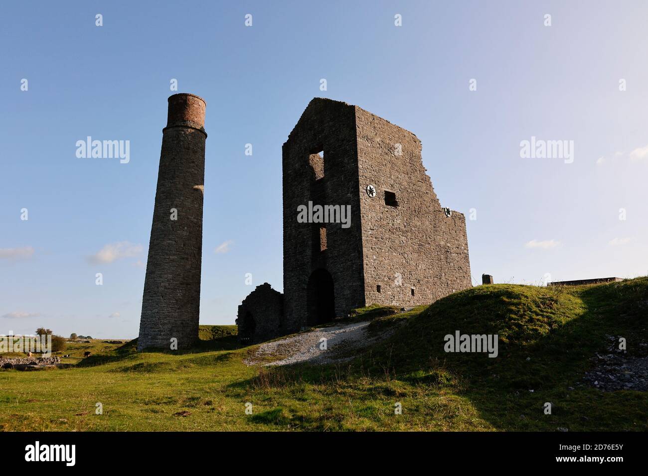 Magpie Mine plomb mine ruines Peak District Derbyshire Angleterre Banque D'Images