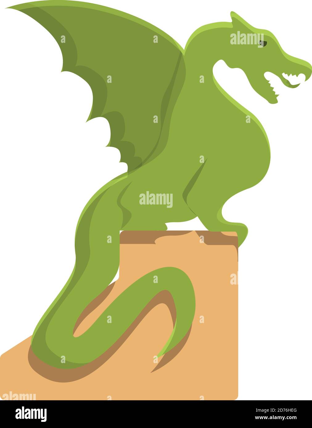 Icône dragon vert de Slovénie. Dessin animé de la slovénie vert dragon vecteur icône pour la conception de sites Web isolé sur fond blanc Illustration de Vecteur