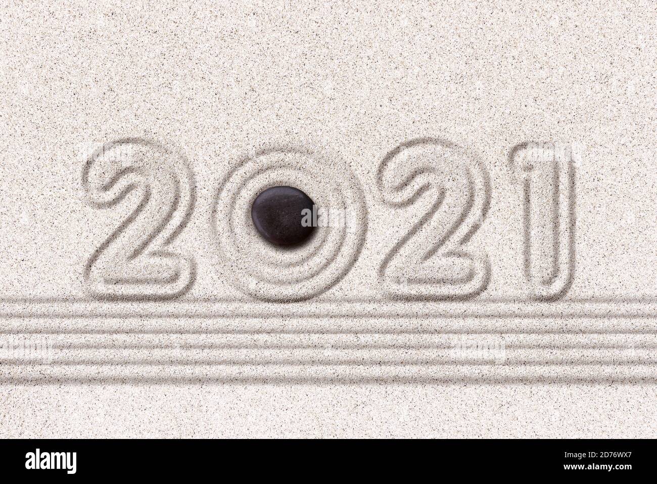 21 Carte De Vœux De Vacances Zen A Sable Avec Ratissage Photo Stock Alamy