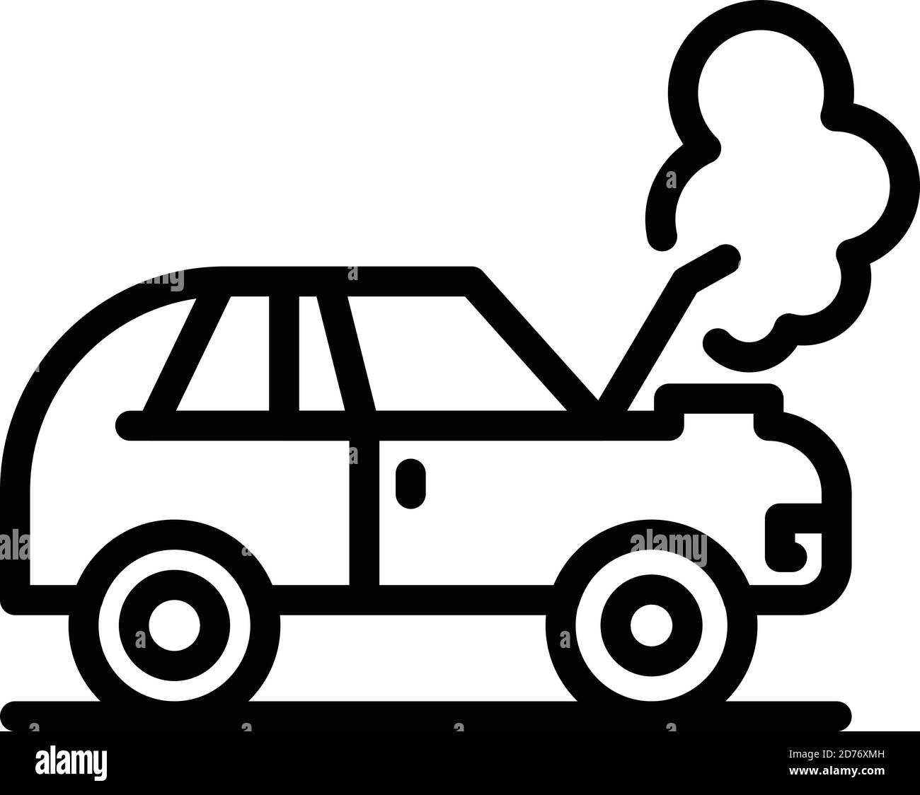 Icône de voiture en panne. Outline accident de voiture icône de vecteur pour la conception de Web isolé sur fond blanc Illustration de Vecteur