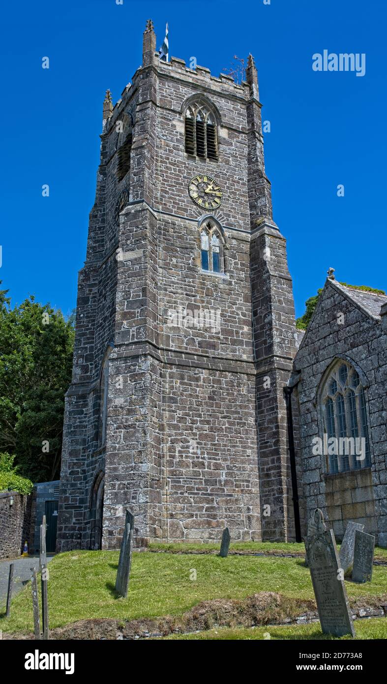 La tour de l'église St Neot, Cornouailles, Angleterre, Royaume-Uni. Banque D'Images