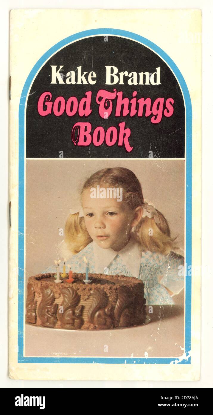 Manuel d'instructions des années 1970 pour la marque Kake, moules au chocolat, Good Things Book, Royaume-Uni Banque D'Images
