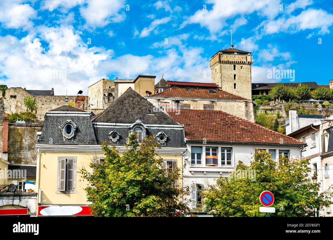 Le Château fort de Lourdes, un château de France Banque D'Images