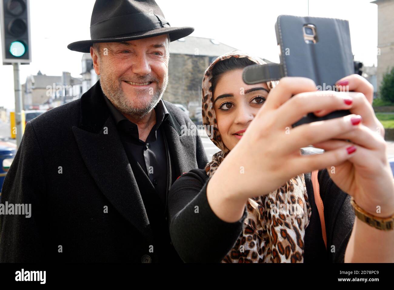 George Galloway respect Party PPC pour la circonscription de Bradford West Banque D'Images