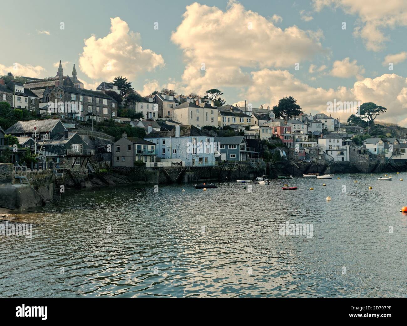 Polruan, Fowey, Village, rues, architecture, paysages, vues, Fowey River, Fowey, Cornwall, Royaume-Uni, 21 octobre 2020. . Crédit : Robert Taylor/Alay L. Banque D'Images