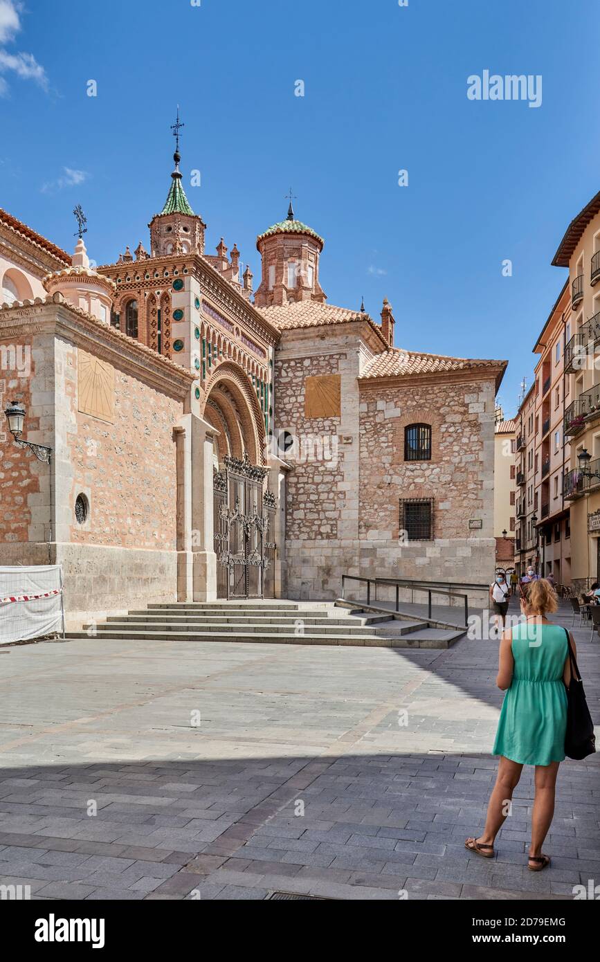 Église de San Pedro, site classé au patrimoine mondial dans le style Mudejar, où les vestiges des amoureux de Teruel ont été trouvés. Aragon, Espagne, Europe Banque D'Images