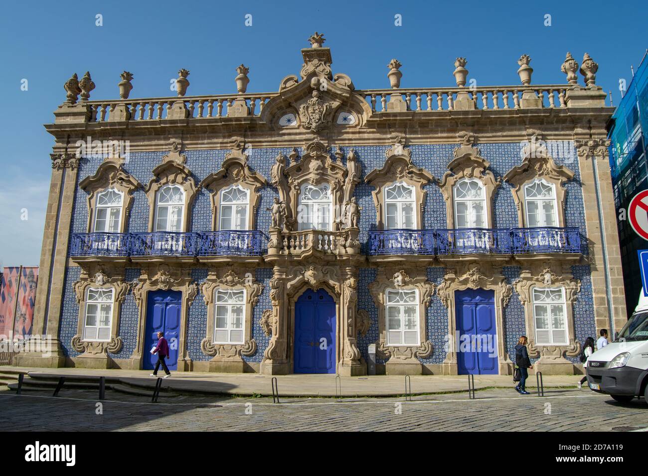 Architecture baroque conçue par André Soares, tuiles portugaises, Palácio do Raio dans la ville de Braga, Portugal, gagnant destination européenne pour 2021 Banque D'Images