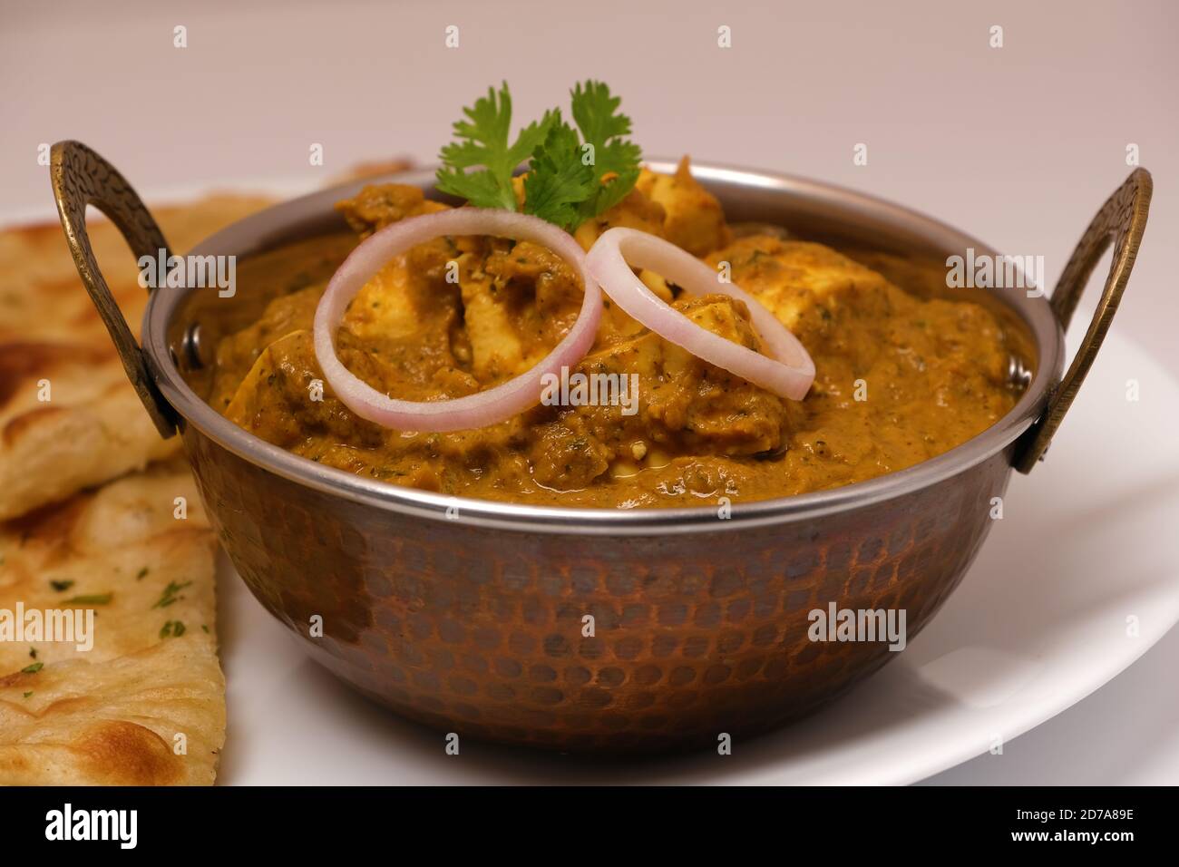 Cuisine indienne ou curry indien et pain Banque D'Images