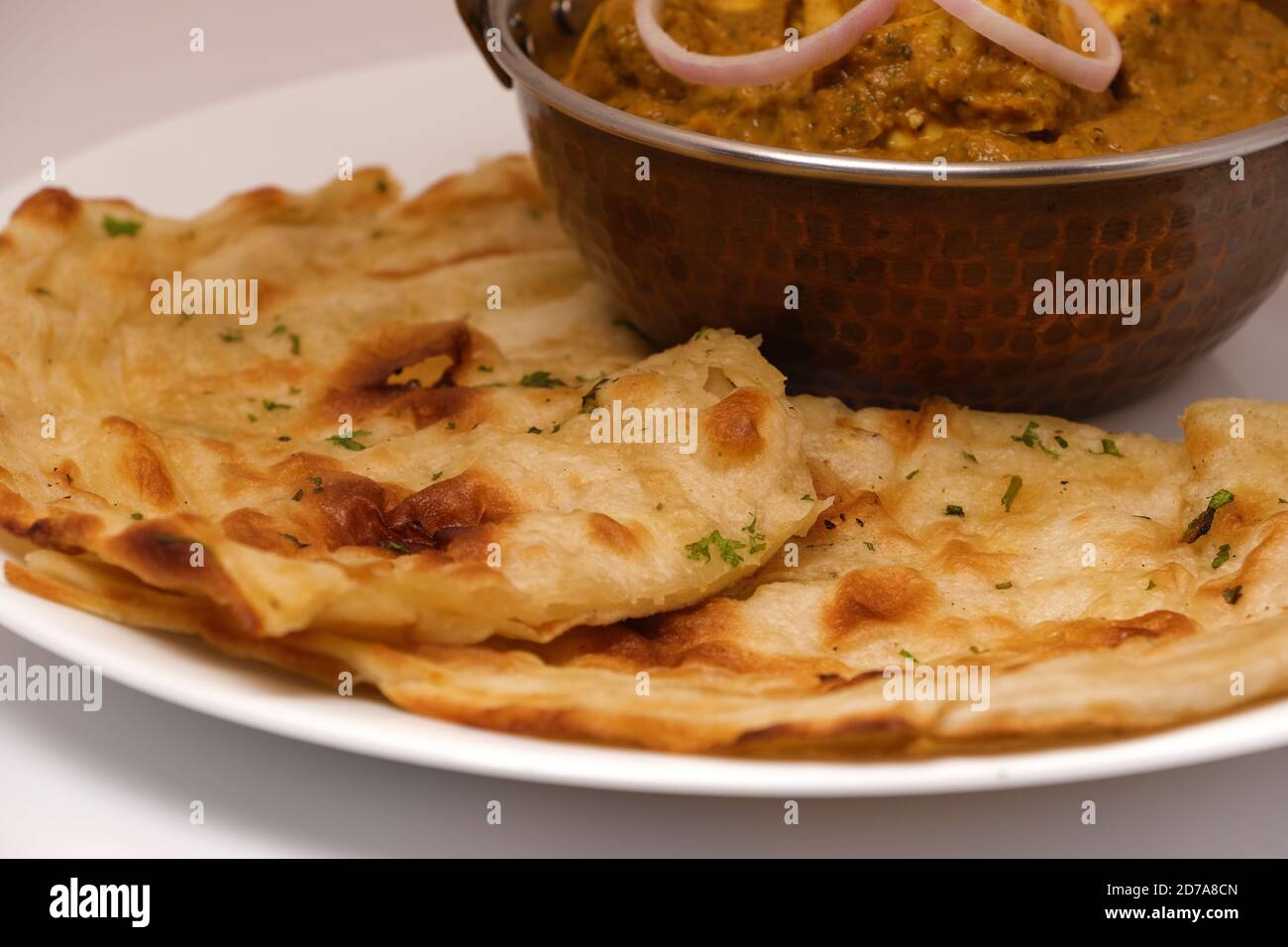 Cuisine indienne ou curry indien et pain Banque D'Images