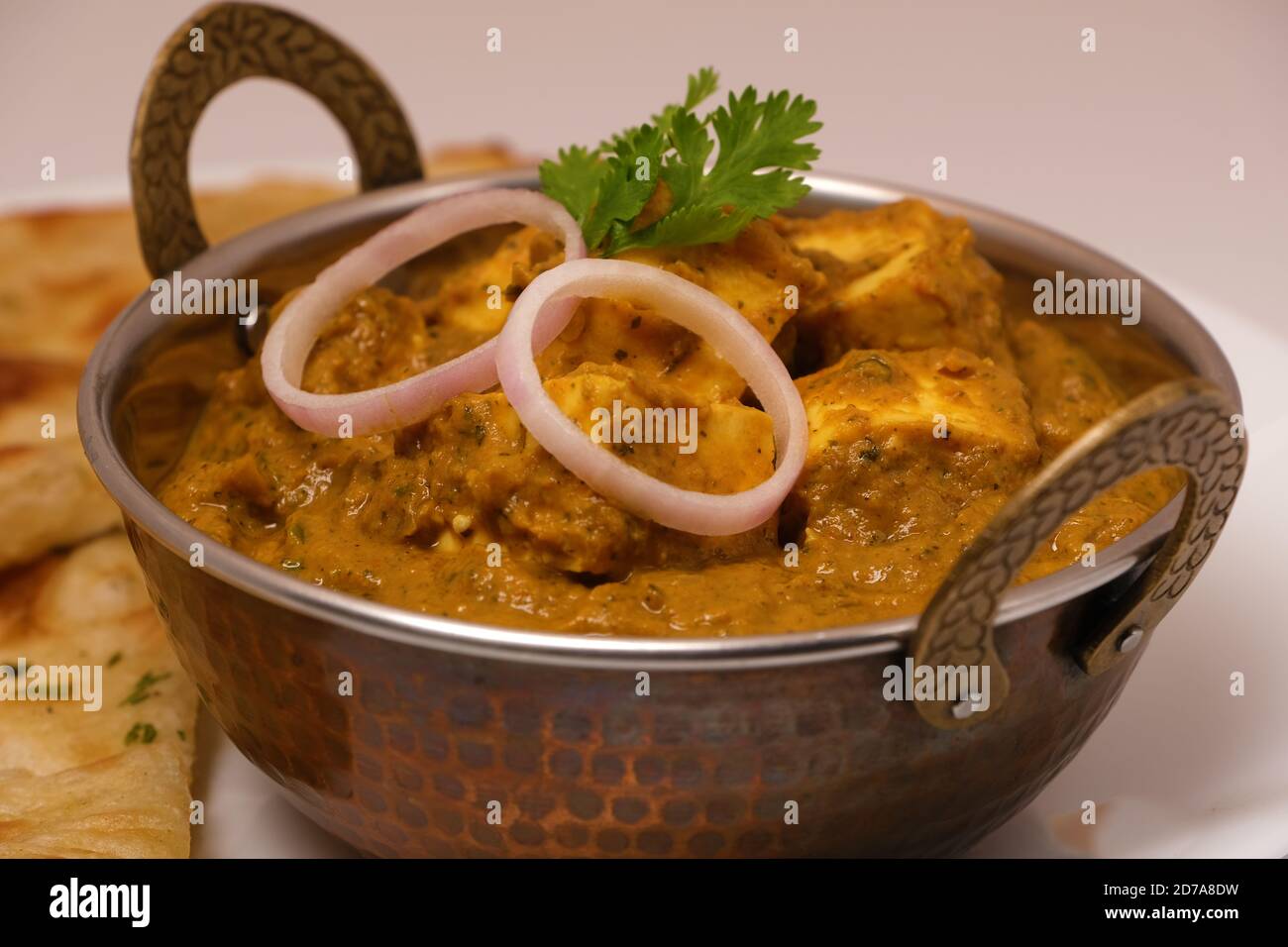 Cuisine indienne ou curry indien et pain Banque D'Images