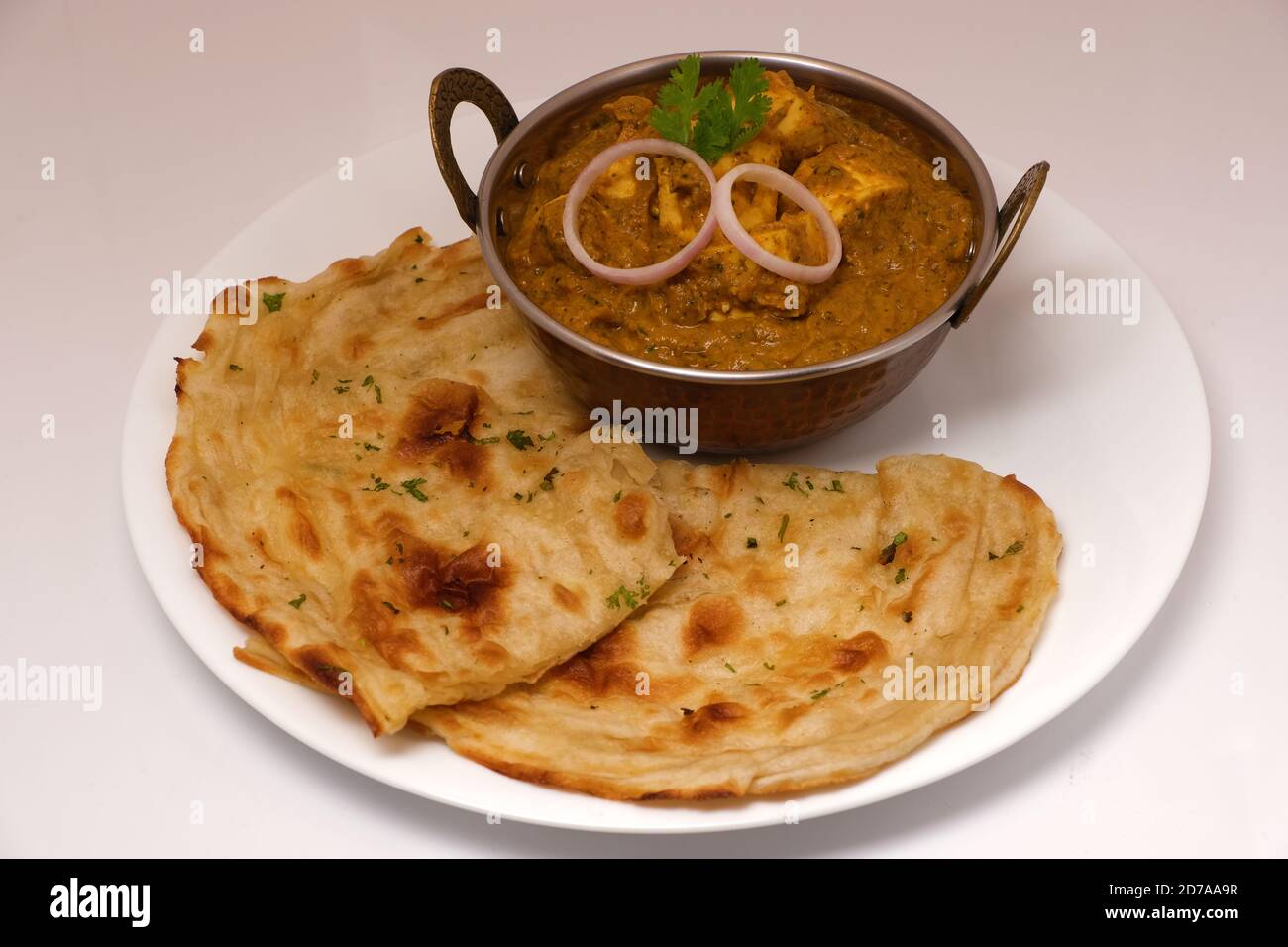 Cuisine indienne ou curry indien et pain Banque D'Images