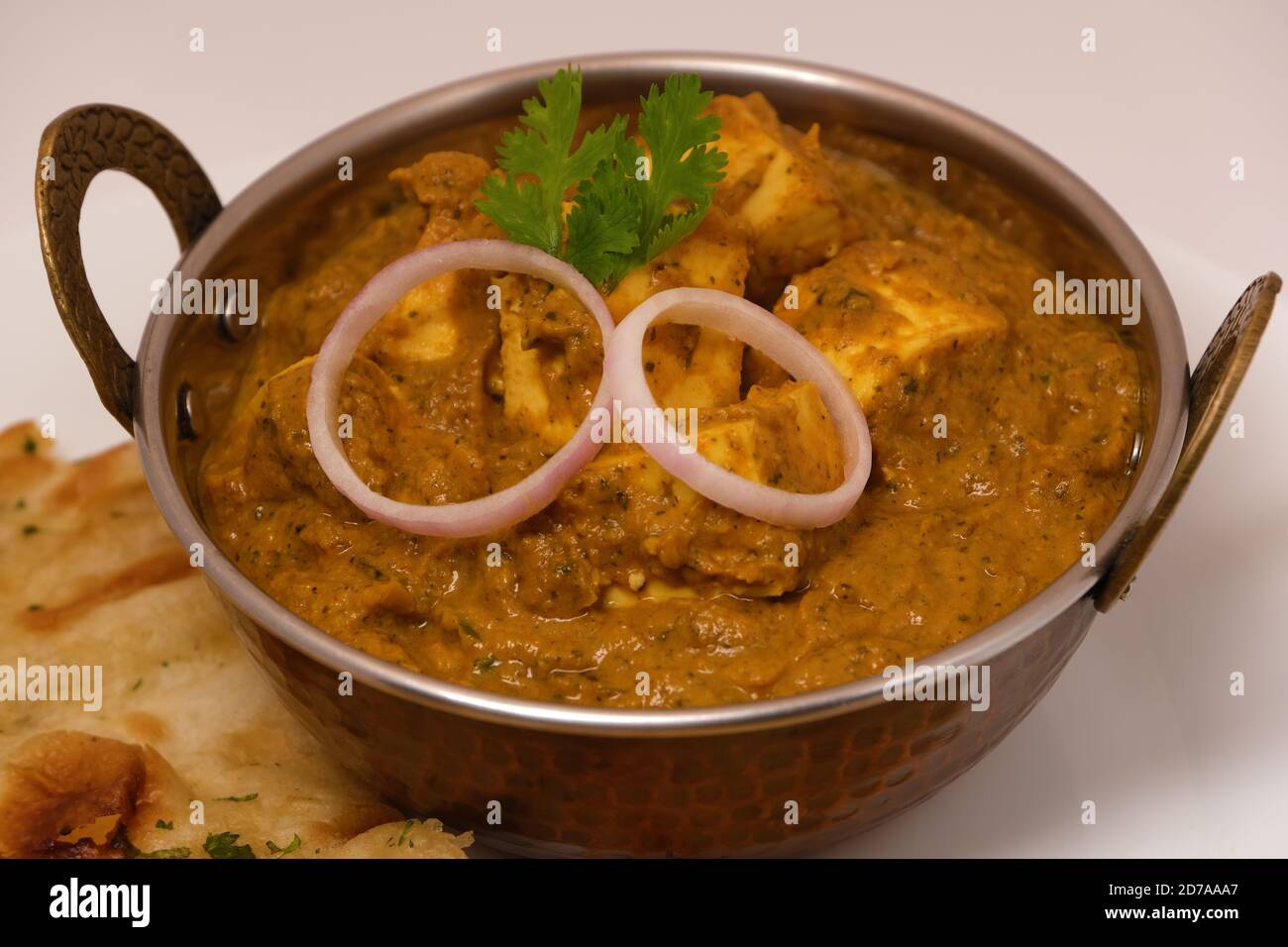 Cuisine indienne ou curry indien et pain Banque D'Images