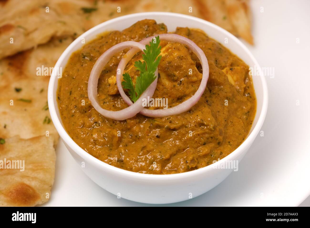 Cuisine indienne ou curry indien et pain Banque D'Images