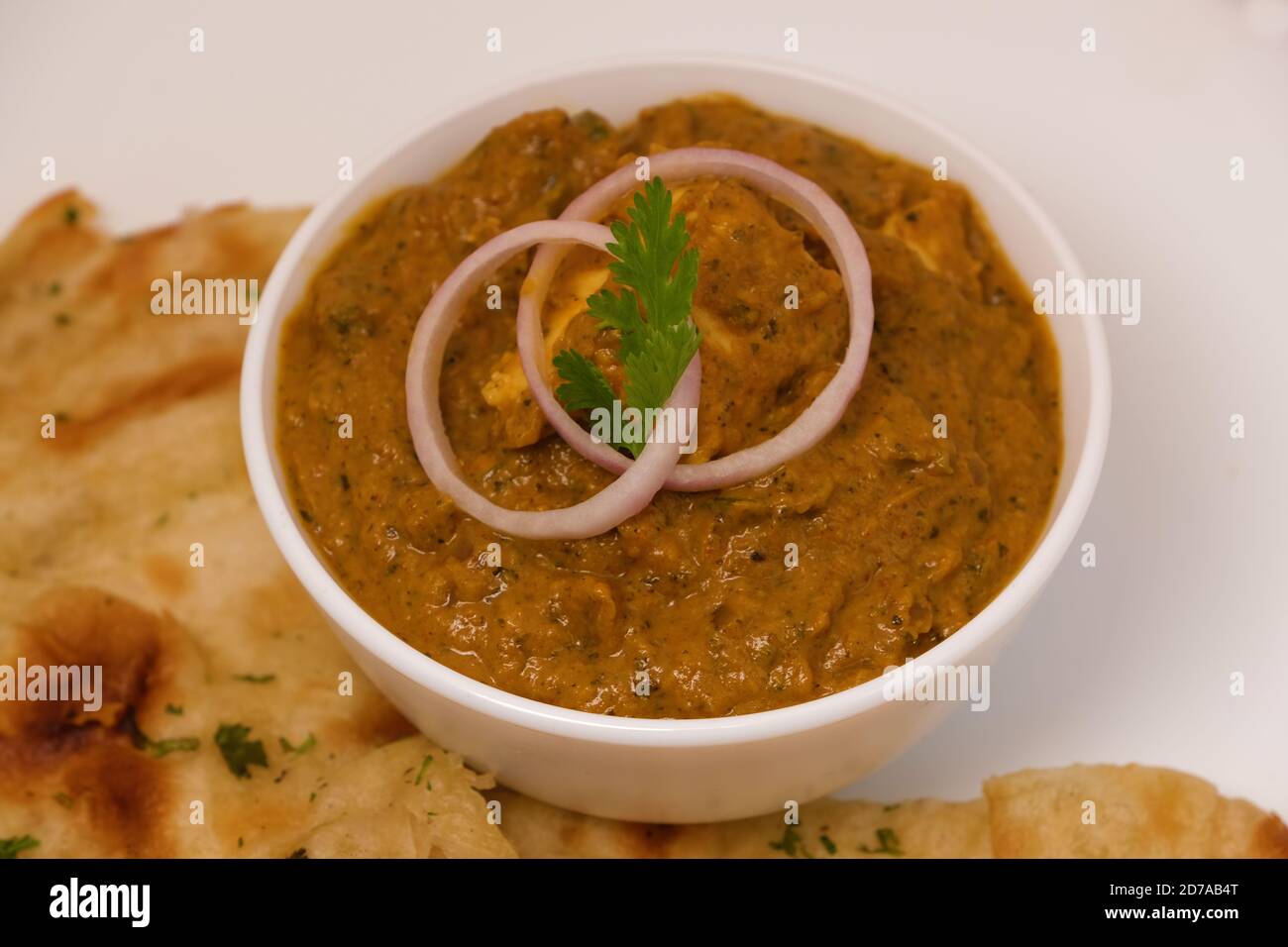 Cuisine indienne ou curry indien et pain Banque D'Images