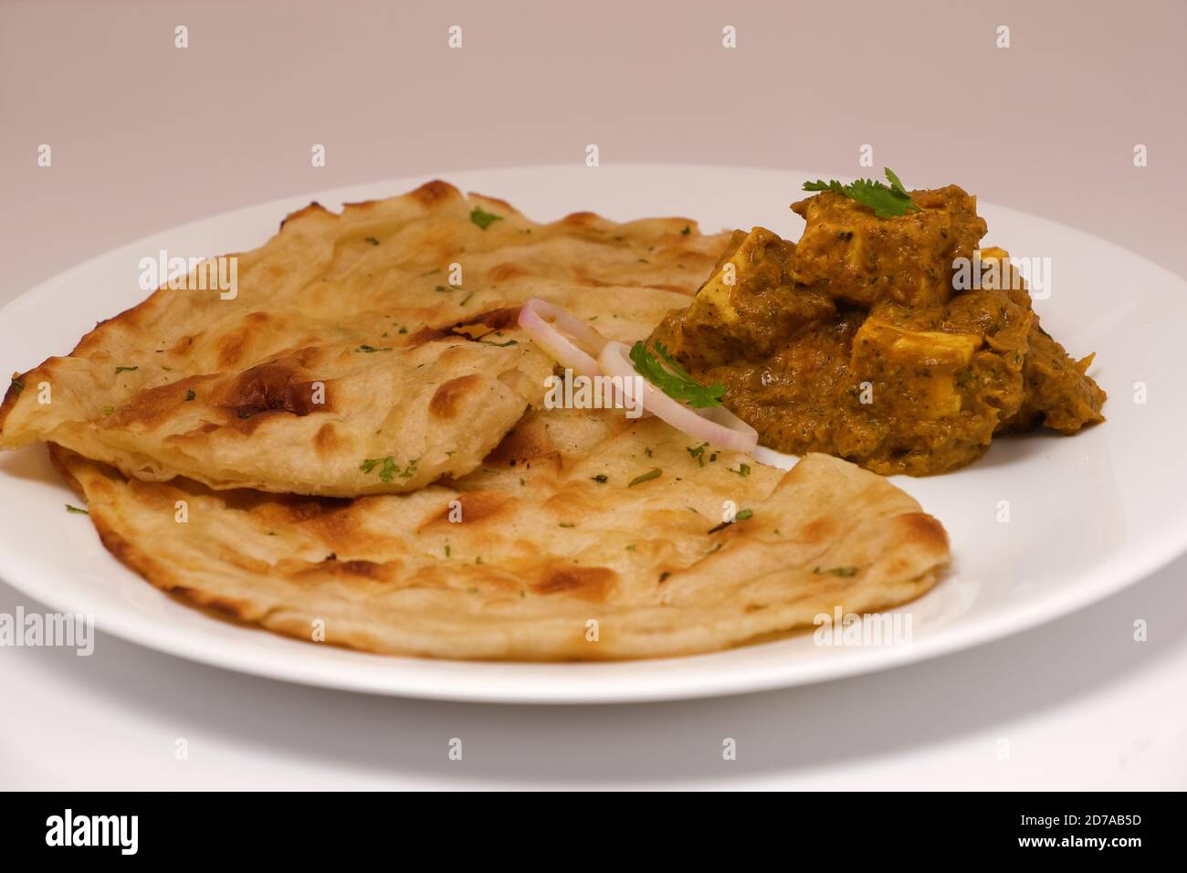 Cuisine indienne ou curry indien et pain Banque D'Images