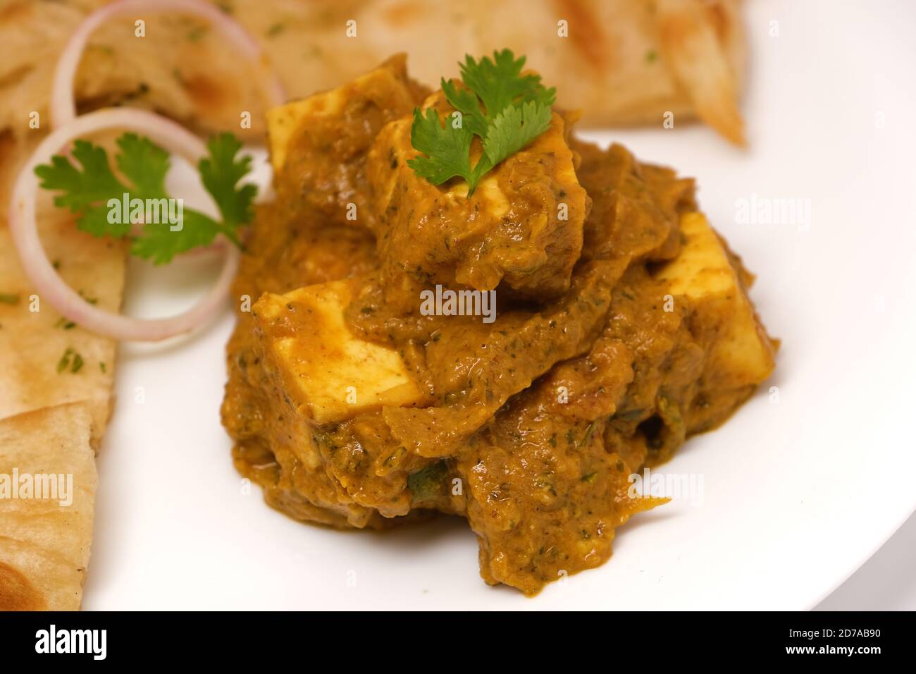 Cuisine indienne ou curry indien et pain Banque D'Images