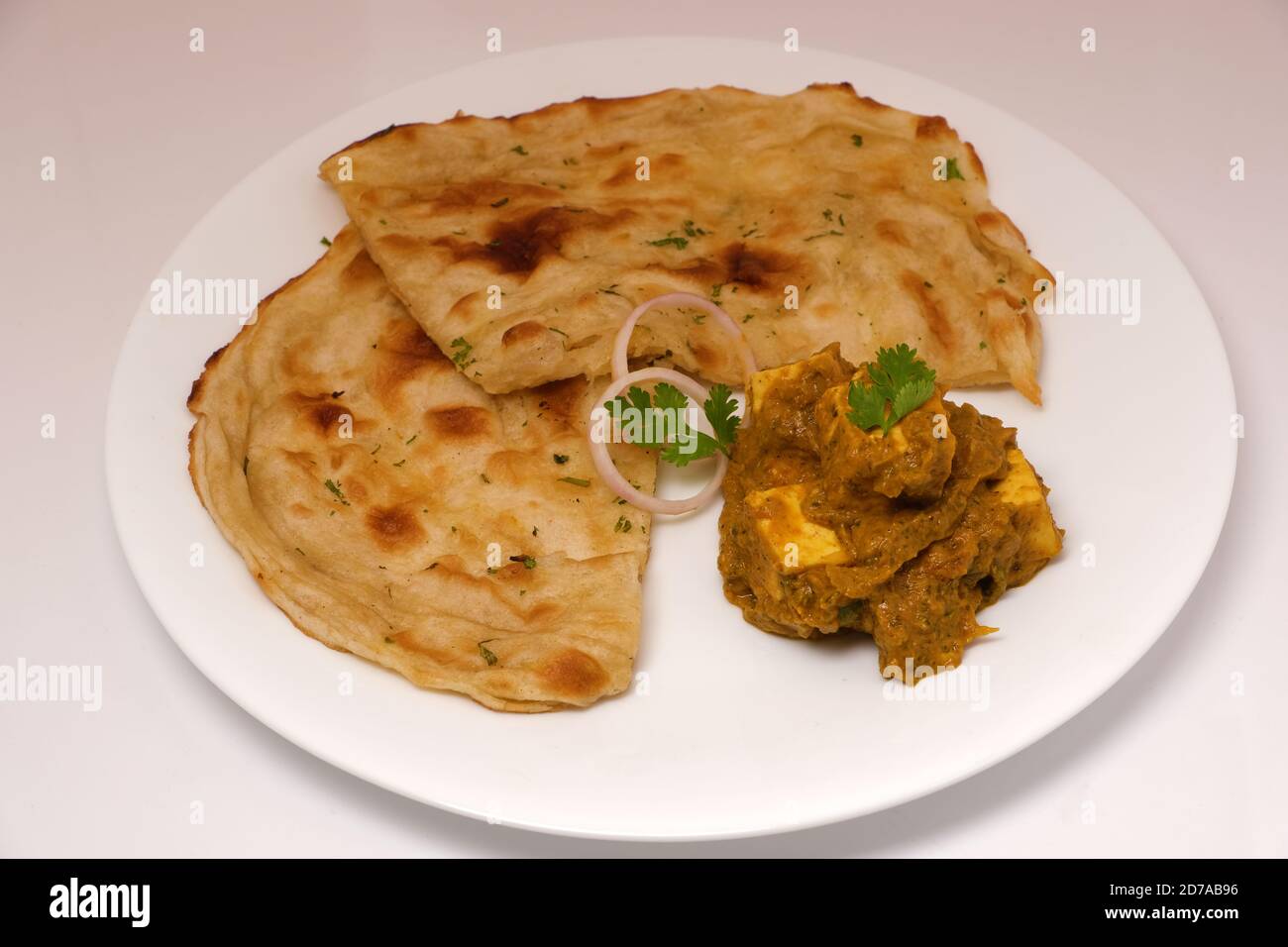 Cuisine indienne ou curry indien et pain Banque D'Images