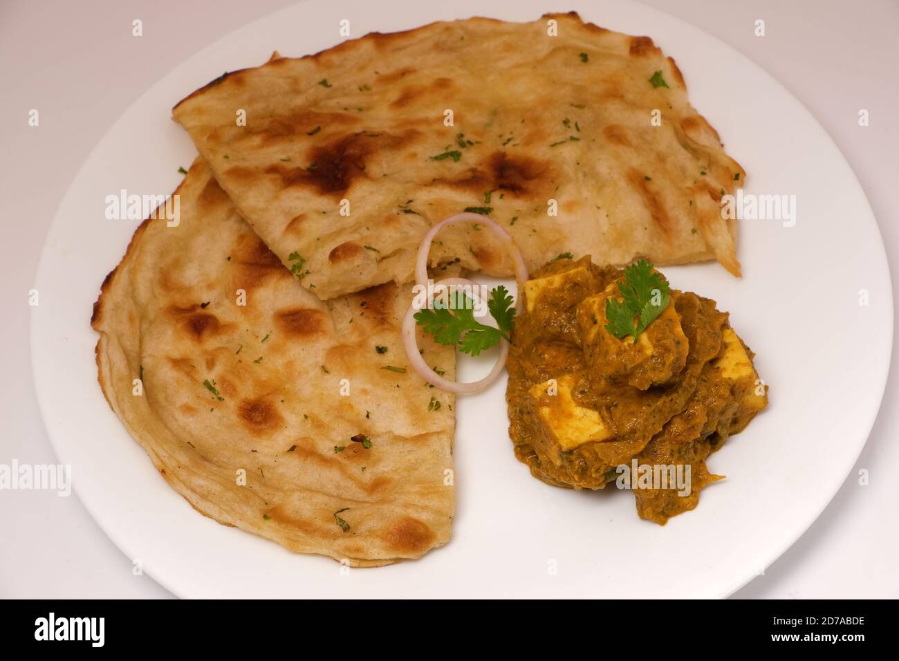 Cuisine indienne ou curry indien et pain Banque D'Images