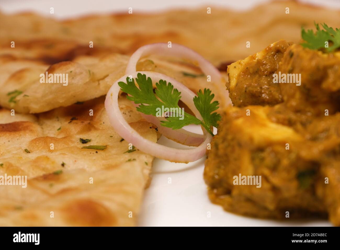 Cuisine indienne ou curry indien et pain Banque D'Images