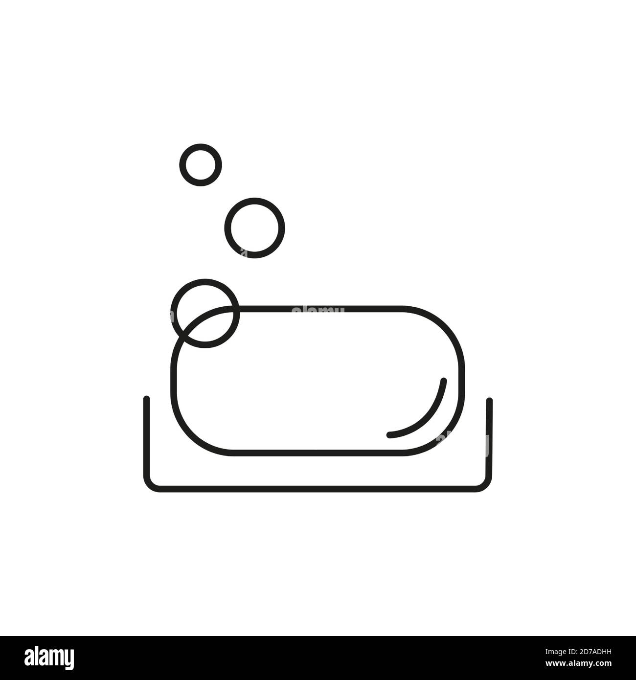 icône de savon de l'icône de bathhouse pour le concept mobile et les applications web. L'icône de savon fin peut être utilisée pour le Web et le mobile. Icône Premium sur blanc Illustration de Vecteur