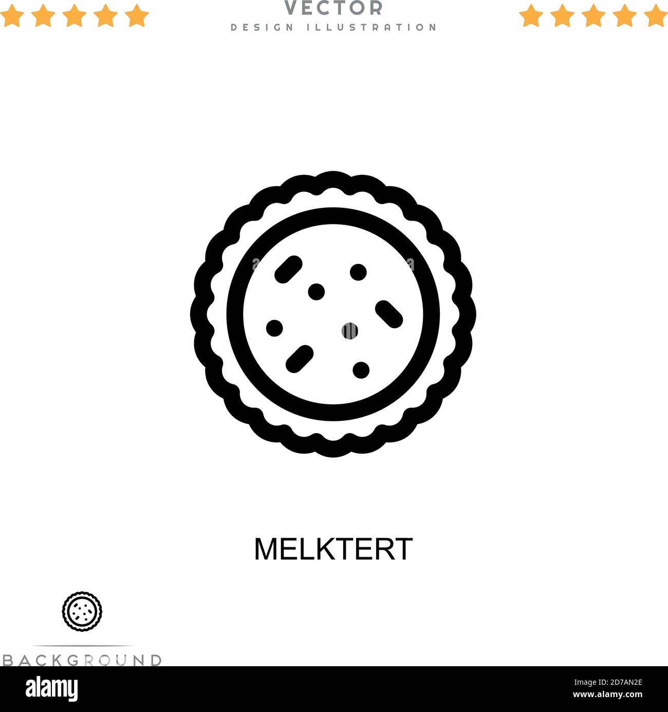 Icône Melktert. Élément simple de la collecte des perturbations numériques. Icône Line Melktert pour modèles, infographies et plus encore Illustration de Vecteur